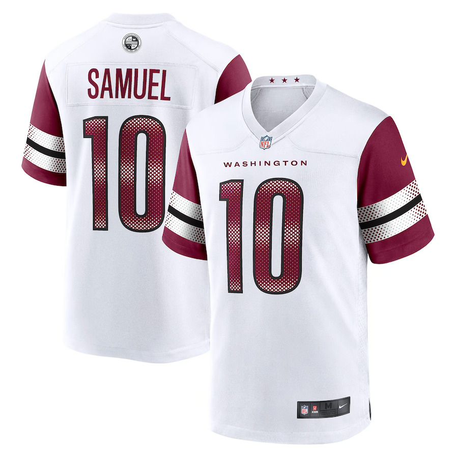 Men Washington Commanders 10 Curtis Samuel Nike White Away Game Player NFL Jersey